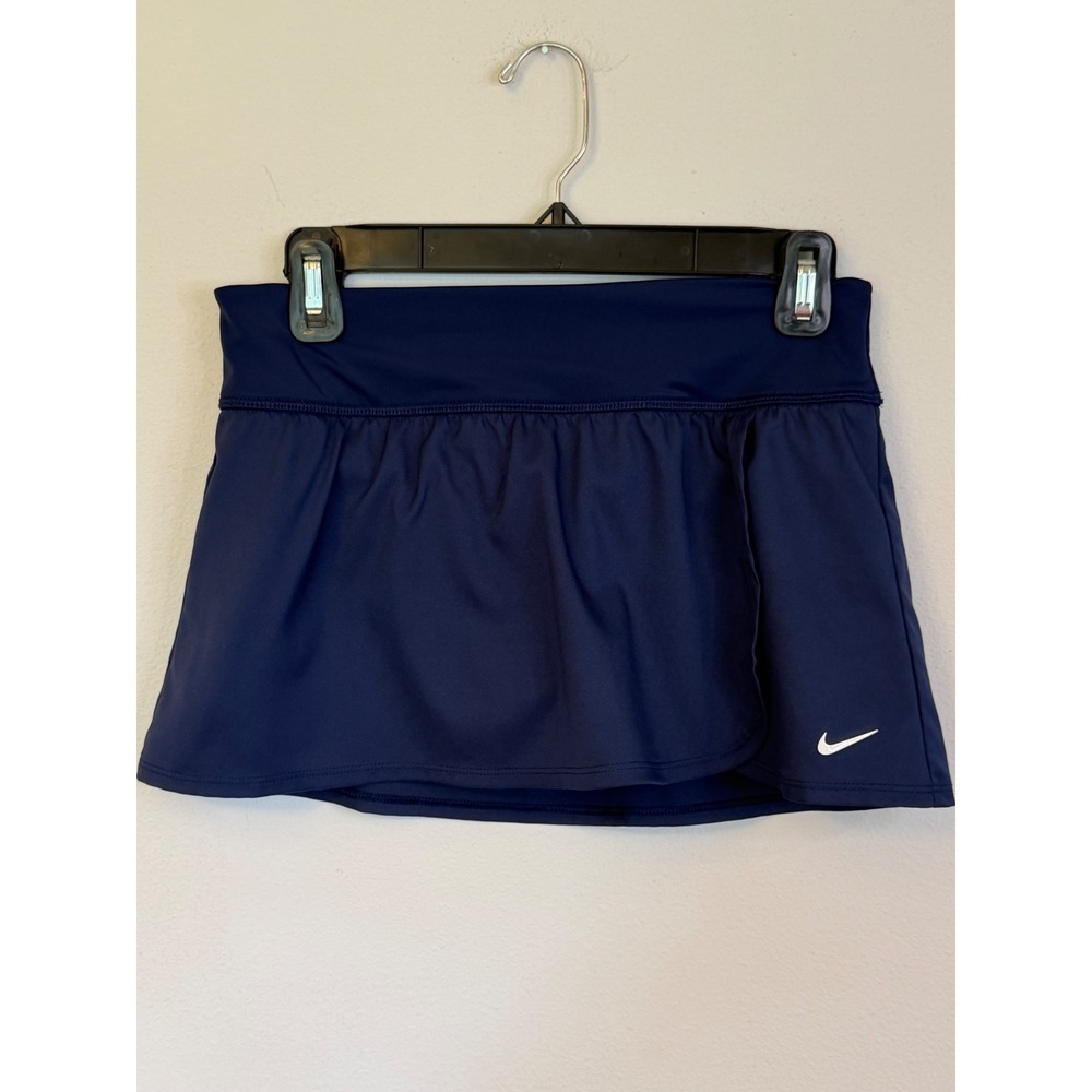 Nike Court Victory Tennis‎ Skort Navy Blue Athletic Skirt w/ Zipper Pocket Sz S
